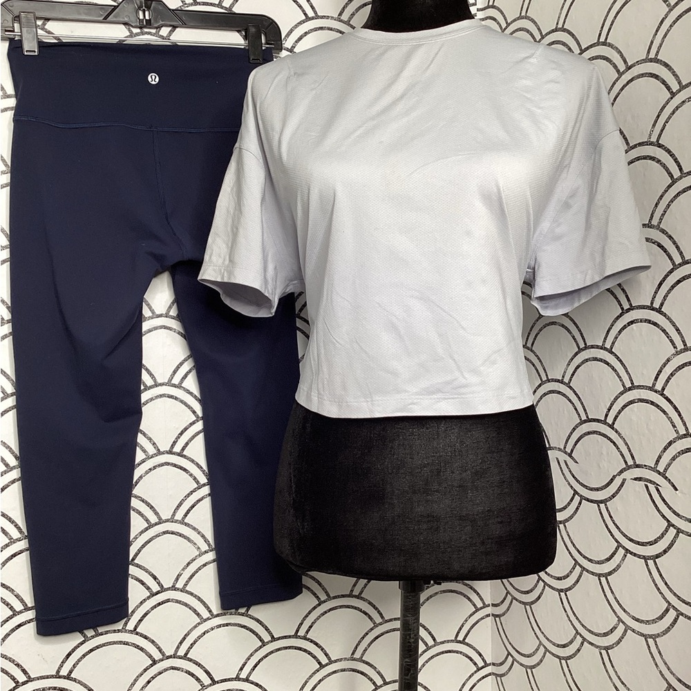 Lululemon Athletica light Blue Crop Top
